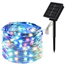 태양 문자열 조명 정원 방수 야외 장식 웨딩 구리 와이어, 02. Colorful, CHINA, 10M100LED