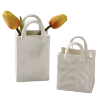 인잇셀프 북유럽풍 인테리어 도자기 화병세트 가방형