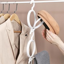 자취방 옷장수납 스카프걸이 원형행거 핸드백 후크 원룸 리모델링 정리용품 좁은방, 블랙
