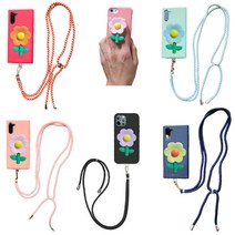 LG Q92 (Q920) 케이스 목걸이 스트랩 꽃 플라워 스마트톡 손가락 걸이 실리콘 젤리 폰케이스