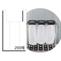 하우스빈 재활용 분리수거함 교체용 전용비닐 200매, 40L, 1개, 반투명 흰색