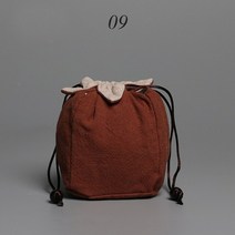 티코지 휴대용 코튼 빈 패브릭 가방 천 티포트 1 개 스트링 린넨 묶음 일일 사용 신제품 1PC, 9, 1개