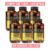 고헬씨 크릴오일 1500mg 60캡슐 6통 1세트, 6통 360캡슐