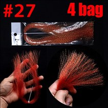 BIMOO 4 팩 TWISTED FLASHABOU 홀로그램 틴셀 플라이 낚시 지그 후크 루어 만들기 재료에 대한 크리스탈 플래시를 묶는, 4 bags color n27