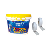 칠만표 CMW-7B 균열보수제 6kg 옥상 바닥 건물 외벽 크랙 보수(붓+장갑), 부직포 7cm 2개 추가