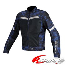 코미네 JK-127 여름 프로텍터 하프 메쉬 바이크 자켓, B-CAMO-BLK-XL