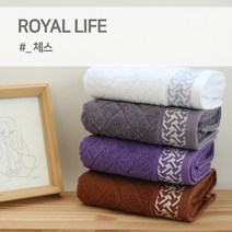 경동타월 30수 체스 타월 180g / 5매세트, 보라 5매