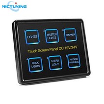 Advanced 6 In 1 터치 스크린 스위치 패널 DC12-24V 6 Gang LED 슬림 터치 컨트롤 패널 박스