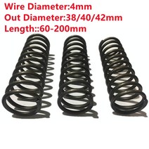 스프링 용수철 코일 볼트 리턴 인장 토션 태엽 고리 주문 정밀도 큰 강철 압축 봄 철사 길이, 4mm, 42mm, 70mm, 1개