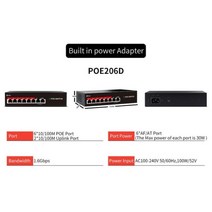 IP 카메라 무선 AP CCTV AI 스마트 스위치용 SFP 이더넷 스위치가있는 STEAMEMO POE 스위치, CHINA_SSC-POE206D