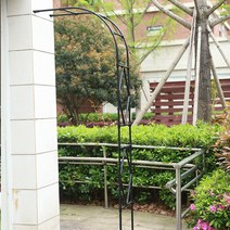 정원 가든아치 단독주택 꾸미기 하프 아치 꽃 스탠드 등나무 프레임 장미 철제 브래킷 발코니 아치형 선반, [21]  B측 폭 40CM 경간 3m 높이 2.4m, [01] 중간