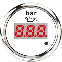 0~ 10 Bar 디지털 압력 게이지 피트 보트 자동차 차량용 센서 빨간색 백라이트 9 32V, 01 White Silver