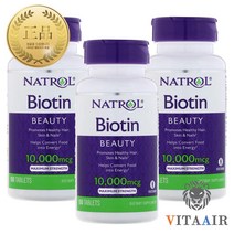 나트롤 비오틴 10000mcg 100정 X 3통 세트 바이오틴 Biotin