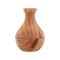 우드 그레인 공기 가습기 7 색 야광운 아로마 테라피 미니 소음 없는 기계 자동차 가정용 휴대용 꽃병 청, 03 Light Wood Grain