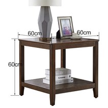 미드센츄리 모던 사이드 테이블 소파 거실 원목 티, V.V.블랙월넛색상 가로세로 6060 높이 60cm