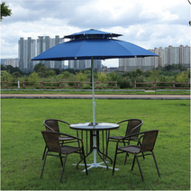 대형 파라솔 파라솔우산 테라스 받침대 야외 옥상그늘막 테이블 꺾임형 야외용 비치파라솔, 블루대형