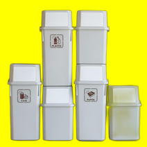 60L 가정 적층 휴지통 모리 40L 분리수거함 4p 재활용, 1개, 모리 휴지통 (60L 화이트 4p)