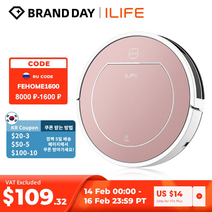 가정용 로봇 진공 청소기 ilife v7s plus 청소 및 물걸레질 바닥amp 카펫, 협력사, 나, 로즈 골드