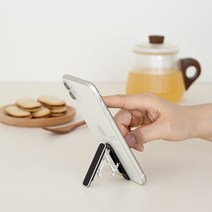 데일리큐브 스마트폰 핸드폰 그립톡 핑거 그립 클립 각도조절 세로거치대 핑거팝 갤럭시 아이폰 스마트 톡, 그린