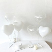주파티 스키니 풍선 스탠드 생일파티용품세트, 1.화이트+투명