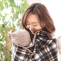 [P1B] 보온담요 숄겸용 아기담요 아기덮개 포대기덮개 1P / 아기워머 담요형아기워머 아기띠덮개 아기띠워머 아기띠 애기띠 담요형워머 담요아기워머 아기보호망토 베이비워머 아기망토 ( P1B / 55989EA ), 브라운