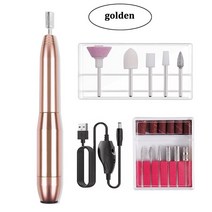 네일드릴 Professional Strong Electric Nail Drill Machine Set Grinding Equipment Mill For Manicure Pe, 01 Golden_01 기타 (ae˚) frequ, 01 Golden