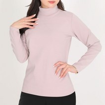 [스타일랑] 스위티 여성 겨울용 프리미엄 기모 플리스 긴팔 반폴라 티셔츠