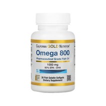 캘리포니아 골드 뉴트리션 오메가800 의약품 등급 피쉬 오일 EPADHA 30정, 1개, 기본