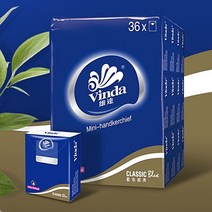 [vinda] 빈다 천연펄프 4겹 손수건티슈 미니행키티슈 (36입 x 8매)
