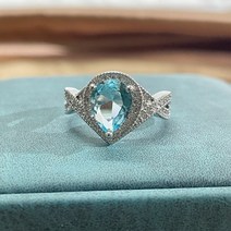 아쿠아마린반지 3월 탄생석 별자리 반지 Cellacity 사파이어 보석 여성 반지 실버 925 주얼리 웨딩 약혼 스