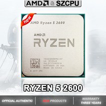 파워딜 AMD-Ryzen 5 2600X R5 3.6 GHz 6 코어 12 스레드 95W CPU 프로세서 YD260XBCM6IAF 소켓 AM4 라이젠, 한개옵션0