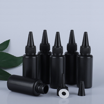 다올마켓 올블랙 뾰족공병 PE 뾰족캡 용기 30ml 100ml 잉크통 오일통 액상소분공병, 올블랙 뾰족공병 100ml