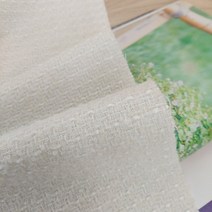 [8775] 트위드 안감 본딩 (크림아이보리)