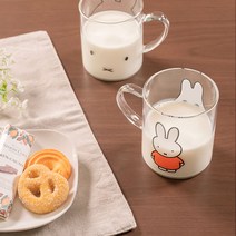 Miffy miffy 내열 유리 머그잔 330ml 4개 세트, 셀피미피(1849700) _박물관 미피(1849760)