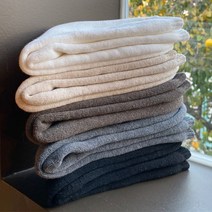 러브앤삭스 여성용 따뜻한 기모 방한 무지 통파일 두꺼운 겨울 양말 4켤레 세트