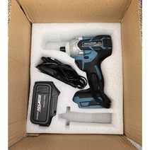 전기 드릴 임팩 렌치 임팩트 공구 리튬 배터리 구동 인치 무선 브러시리스 트 드라이버 리튬 배터리 포함, 1개의 4.0ah 배터리로, 영국