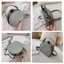 보석장식 큐빅 탬버린 원통백 독특한 미니가방 여성크로스백