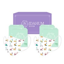 아이다움 알파벳 자동차 새부리형 캐릭터 마스크 40매 기획 선물 세트, 알파벳 자동차 선물세트 유아용(1~3세)(40매)