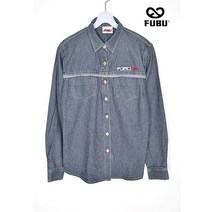 빈티지/ 후부 청남방/여성S/셔츠/데님/진청/322y1