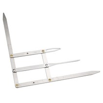 Utoolmart 눈썹 스텐실 눈금자 골든 비율 3포인트 포지셔닝 밸런스 DIY 메이크업 캘리퍼 마이크로 블레이드 용품 측정용 셰이퍼 영구 골드 비율. 측정 도구 1개, Golden Ratio Eyebrow Ruler Cal