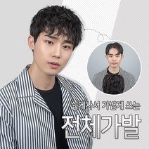 가발닷컴 Z컬 스핀 스왈로 탈모극복 대머리가발 남자 전체가발, 1개, 2. 내츄럴브라운 M사이즈