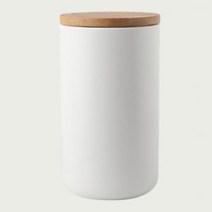 원두 가루 보관 분쇄 커피 도자기 밀폐용기, 대형, 화이트, 1개
