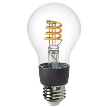 이케아 트로드프리 LED전구 E26 250루멘 2200K 무선밝기조절 웜화이트 구형 8x16cm, 1개, 이미지참조