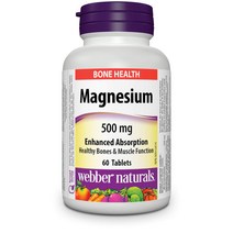 [웨버네추럴] 마그네슘 500mg 60정 x 3병 캐나다 내수용 건강식품 베스트셀러
