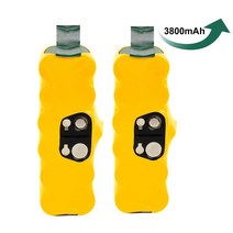 로봇청소기 배터리 호환 Turpow 3800mAh 14.4 V 진공 청소기 iRobot Roomba 500 600 700 800 785 530 560 650 630 교체, [02] 3800mah 2pcs