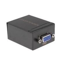 네트워크 케이블 어댑터 익스텐더 리피터 Cat5e /6을 통한 60m VGA, : 51*41*21mm, 블랙, 알루미늄