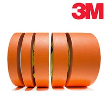 3M 마스킹테이프 303S 오렌지 종이테이프 도색 보양 도장 테이프, 48mm x 40m