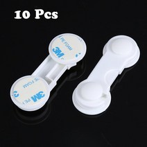 아이 아기 유아 안전 보안 잠금 도어 보호 용품 플라스틱 옷장 캐비닛 어린이 어린이 냉장고 서랍 옷장 래치, 화이트 10개, 협력사