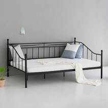 마켓비 ISABELLA 데이베드 침대 슈퍼싱글사이즈 SS 120x200, 매트블랙