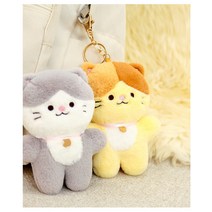 모찌타운 꾹꾹이 삼총사 가방고리 키링 2종, 꾹꾹이 삼총사 가방고리 키링_치즈